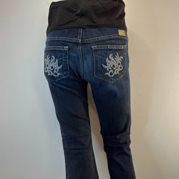 PAIGE Denim Women's Maternity Laurel Canyon Las Palmas Jean - Size 27 - Picture 5 of 7